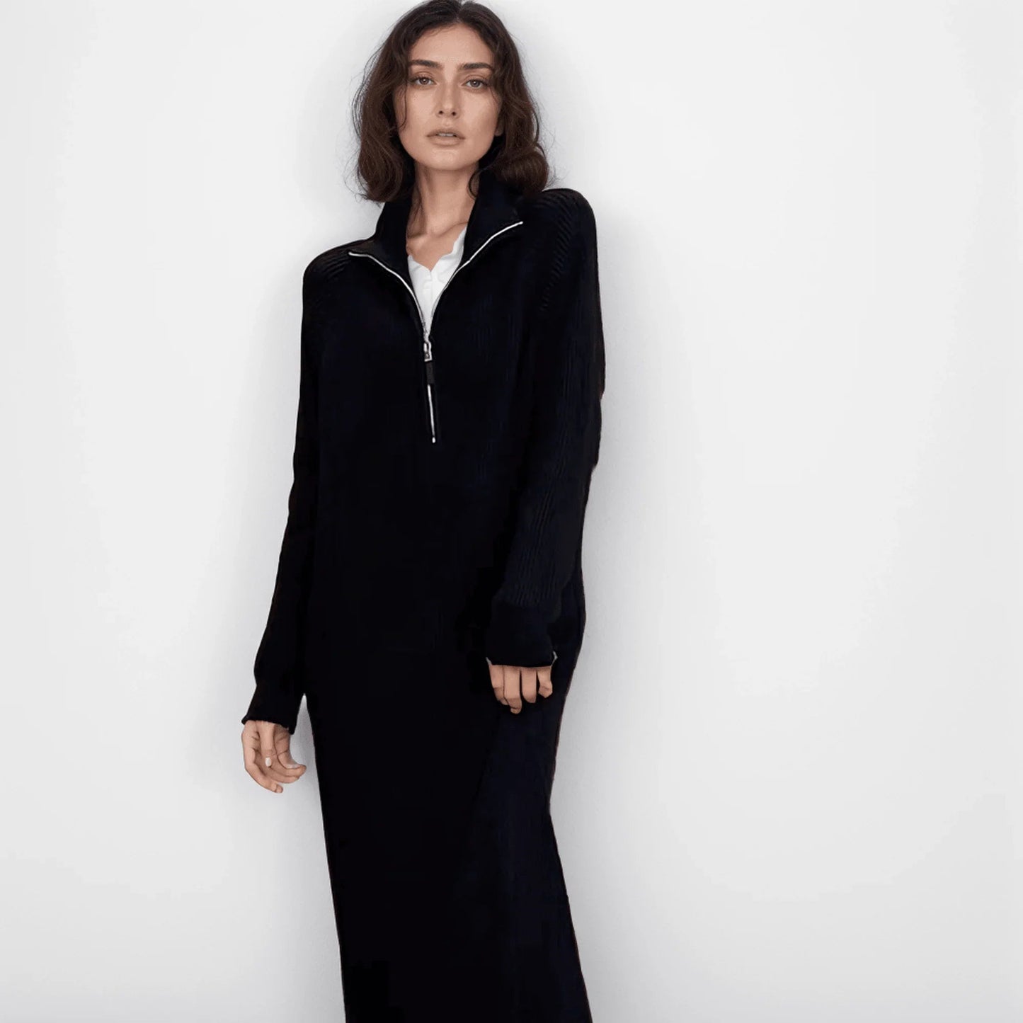Vestido BellaMadame™ em Tricot Canelado / Conforto e Elegância para Todas as Ocasiões!