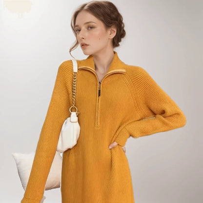 Vestido BellaMadame™ em Tricot Canelado / Conforto e Elegância para Todas as Ocasiões!