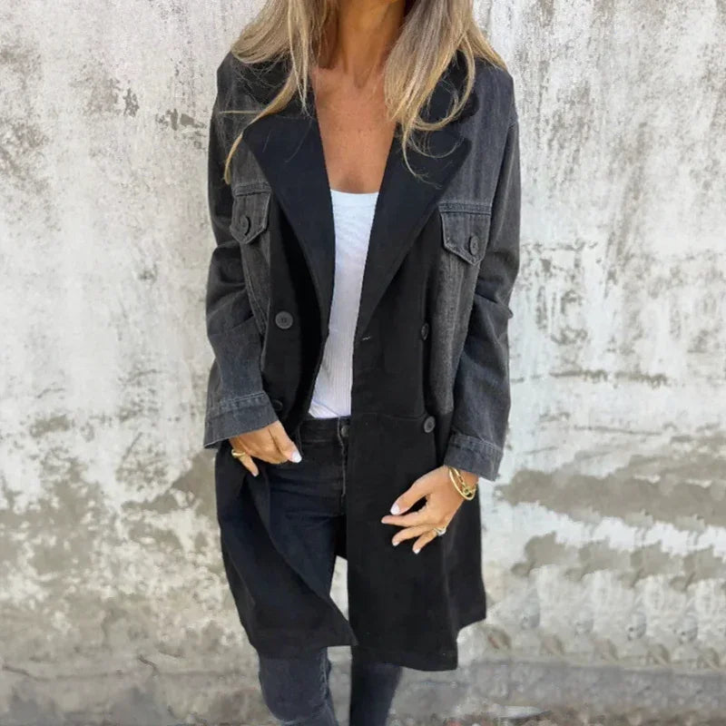 Casaco Dual Motion™ com Mix de Jeans e Suede / Para Quem Vive o Estilo com Personalidade e Leveza!