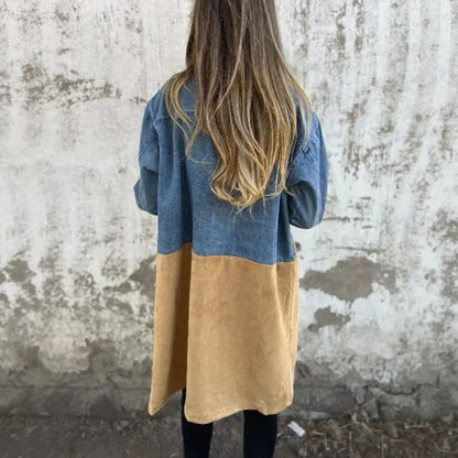 Casaco Dual Motion™ com Mix de Jeans e Suede / Para Quem Vive o Estilo com Personalidade e Leveza!