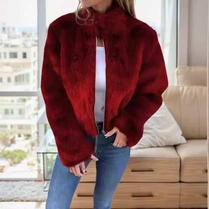 Casaco Bomber Winter Bloom™  em Pelúcia Premium Felpuda / O Toque de Glamour que Seu Inverno Merece!