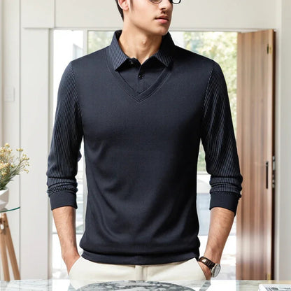 Camisa Preston™ com Colete Sobreposto e Estilo Executivo Casual /  Para Homens que Vestem Personalidade com Sofisticação!
