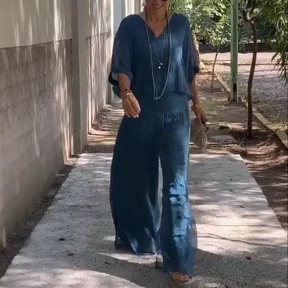 Conjunto Eudora™ com Fenda e Cintura Alta / Para Mulheres que Caminham com Charme e Elegância Natural!