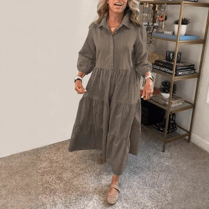 Vestido Dóris™ com Modelagem Ampla e Estilo Chemise / A Simplicidade da Mulher que Impõe Presença!