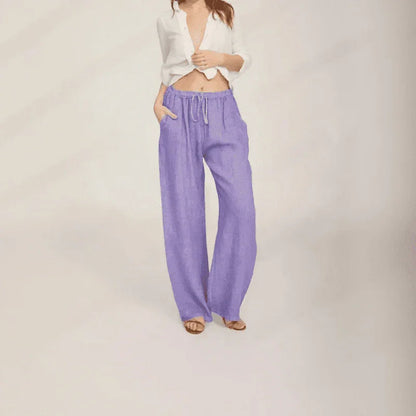 Calça Bruma™ em Linho de Algodão / Toque Suave, Caimento Livre e Estilo Natural!