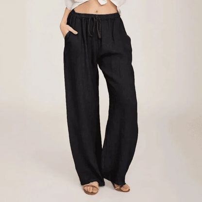 Calça Bruma™ em Linho de Algodão / Toque Suave, Caimento Livre e Estilo Natural!