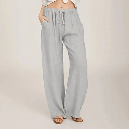 Calça Bruma™ em Linho de Algodão / Toque Suave, Caimento Livre e Estilo Natural!