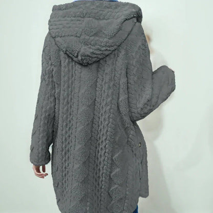 Casaco Melrose™ em Pelúcia com Comprimento Longo / Conforto e Charme nos Dias mais Frios!