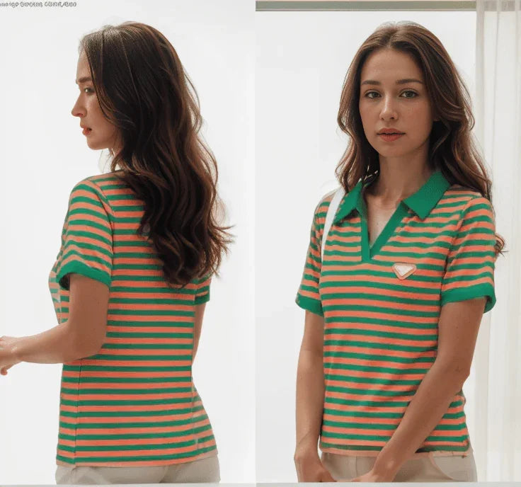 Kit com 3 Polos Demeter’s™ Estilo Clássico / A Polo Essencial para o Guarda-Roupa da Mulher Elegante!
