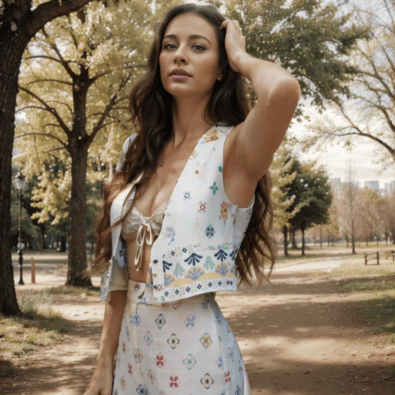 Conjunto Gorete: Versatilidade Floral para Todas as Ocasiões