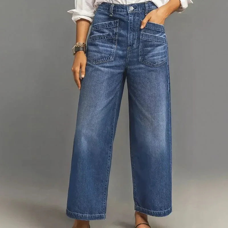 Calça Jeans Maeve™ Com Cintura Alta e Modelagem que Não Aperta
