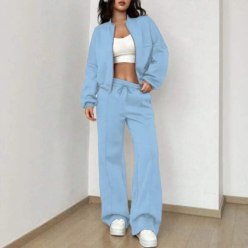 Conjunto Naomi™  em Moletom Premium com Jaqueta Zíper