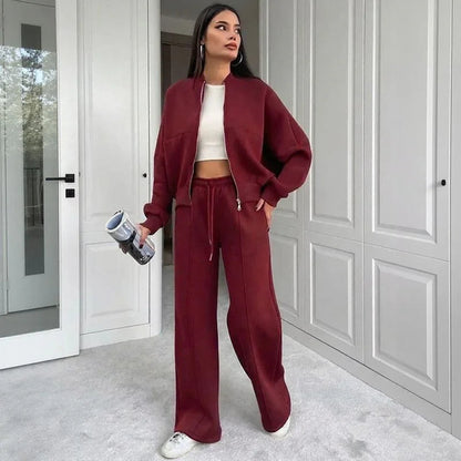 Conjunto Naomi™  em Moletom Premium com Jaqueta Zíper