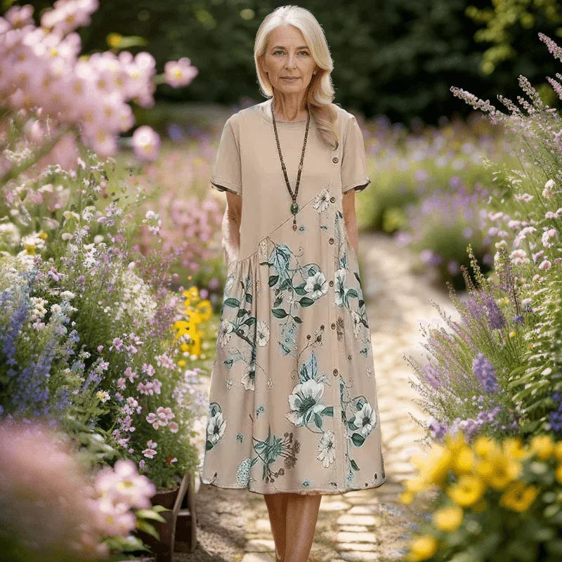 Vestido Lírio do Campo™ Graça Serena / Uma Elegância Natural que Floresce com Você!