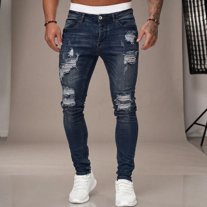 Calça Jeans Axel™ em Denim Premium com Efeito Estonado