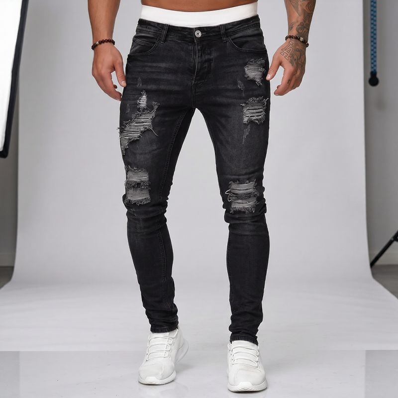 Calça Jeans Axel™ em Denim Premium com Efeito Estonado