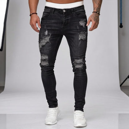 Calça Jeans Axel™ em Denim Premium com Efeito Estonado