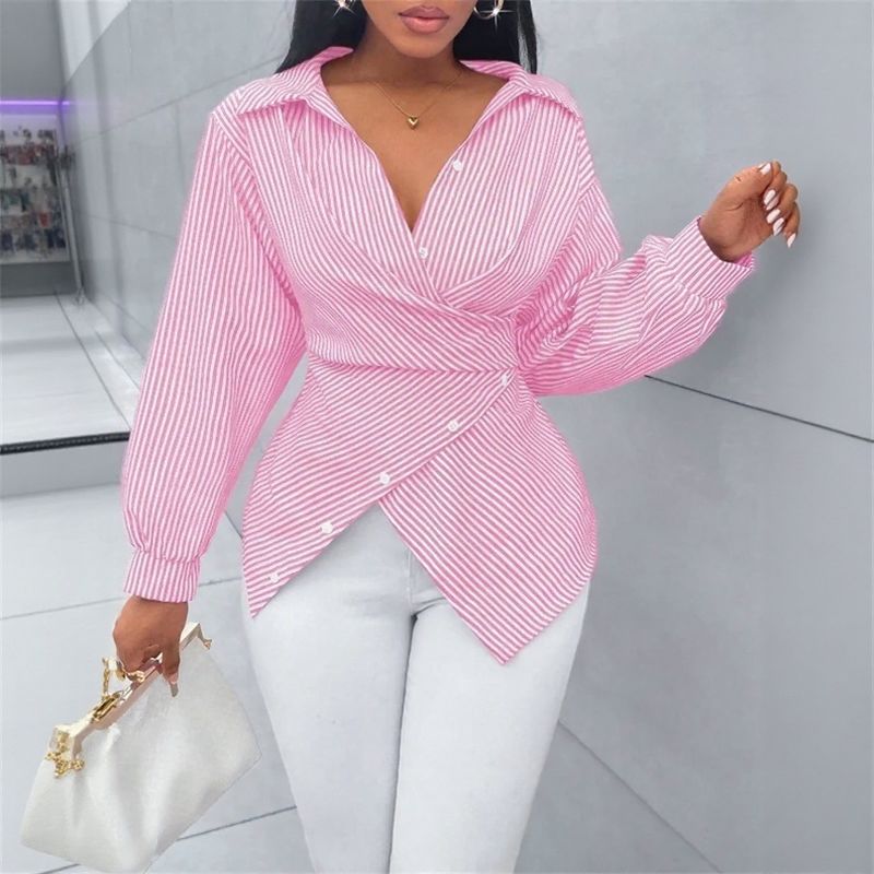 Camisa Transpassada Zoe™ em Viscose Premium com Amarração nas Costas