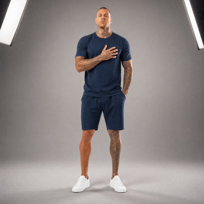 Conjunto Bryan™ Camiseta Básica e Shorts com Bolsos Laterais