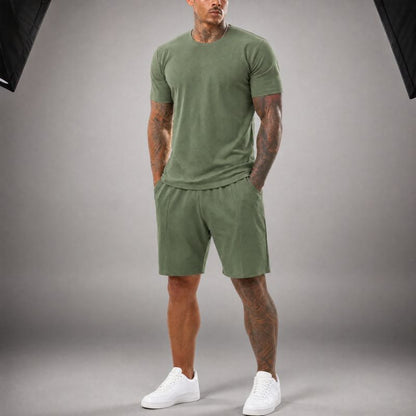 Conjunto Bryan™ Camiseta Básica e Shorts com Bolsos Laterais