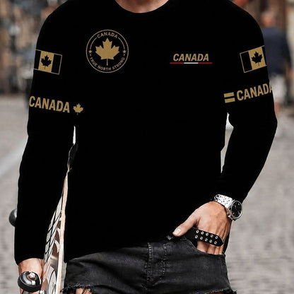 Camiseta World™ Manga Longa com Modelagem Slim e Estampa de Países