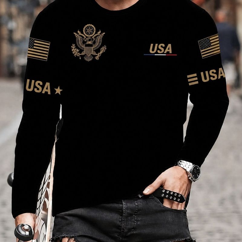 Camiseta World™ Manga Longa com Modelagem Slim e Estampa de Países