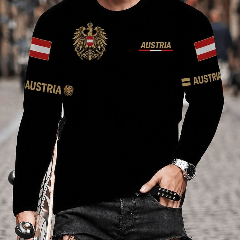 Camiseta World™ Manga Longa com Modelagem Slim e Estampa de Países