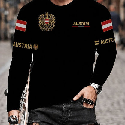 Camiseta World™ Manga Longa com Modelagem Slim e Estampa de Países
