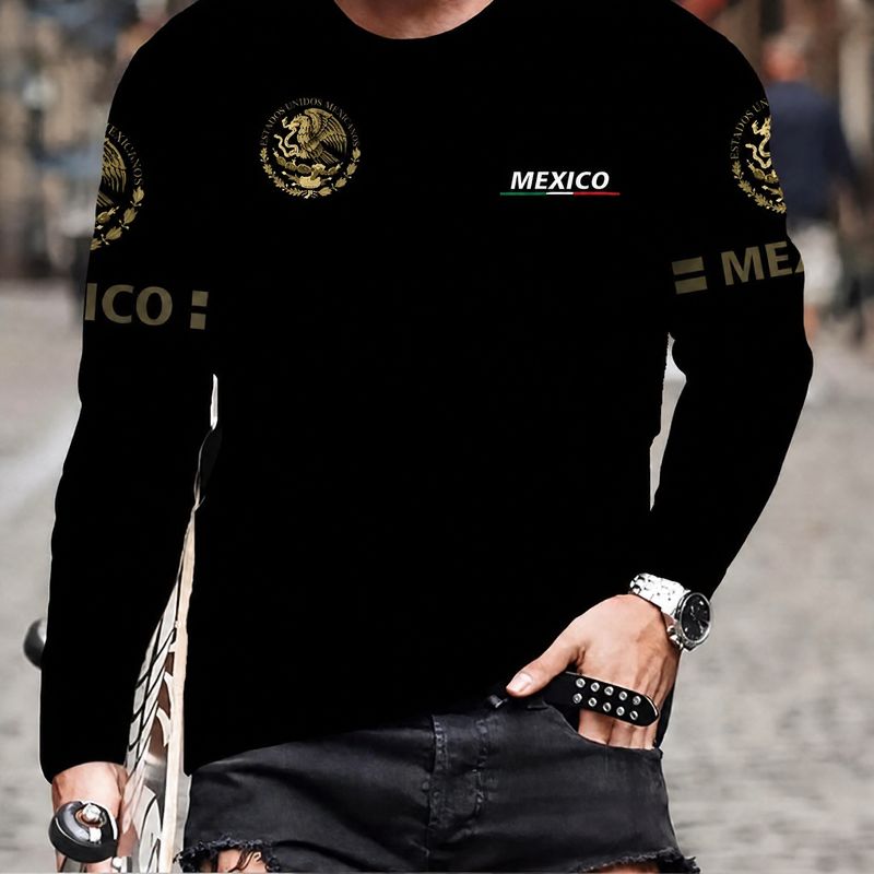 Camiseta World™ Manga Longa com Modelagem Slim e Estampa de Países