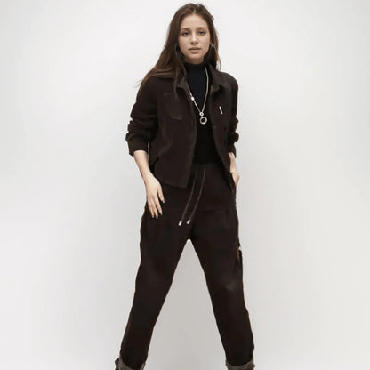 Conjunto Moscou™ Em Cotelê Super Macio / Acabamento Peluciado e Charme para o Inverno!