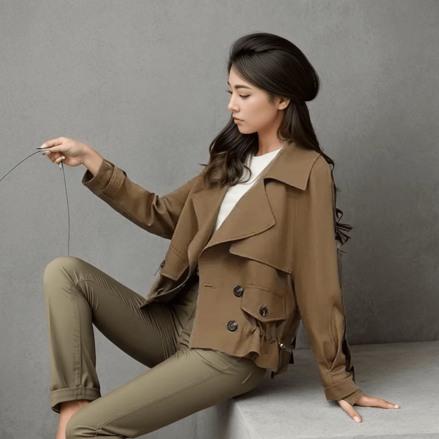 Jaqueta Estilo Blazer Ariella™  / A União Perfeita de Elegância e Conforto para Todas as Estações!