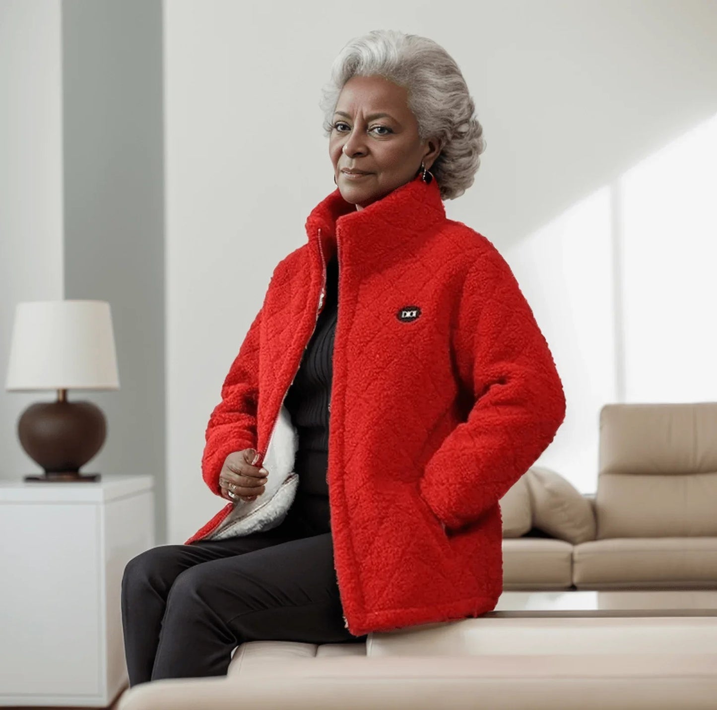 Jaqueta Madri™ em Plush Super Macio! / O Único que Esbanja Sofisticação, Glamour e Conforto nos dias mais Frios!