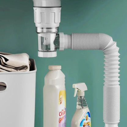 Tubo de Drenagem Flexível Modern Lar™ com Sifão Integrado / Economia de Espaço e Instalação Versátil para Cozinhas e Banheiro