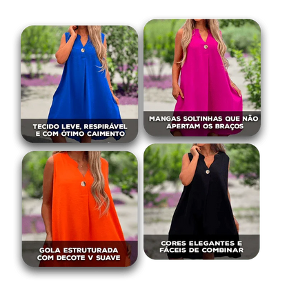 Vestido Isadora™ com Saia Rodada e Toque Retrô Elegante / Encante com Delicadeza e Estilo Atemporal!