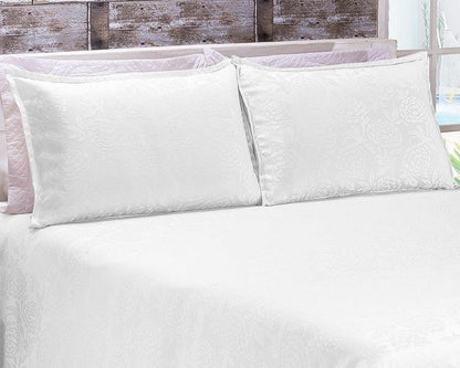 Jogo de Cobre Leito + Fronhas Royal Dreams™ / Desvende a Magia do Tecido Jacquard e Envolva-se na Sofisticação de Padrões Elevados!