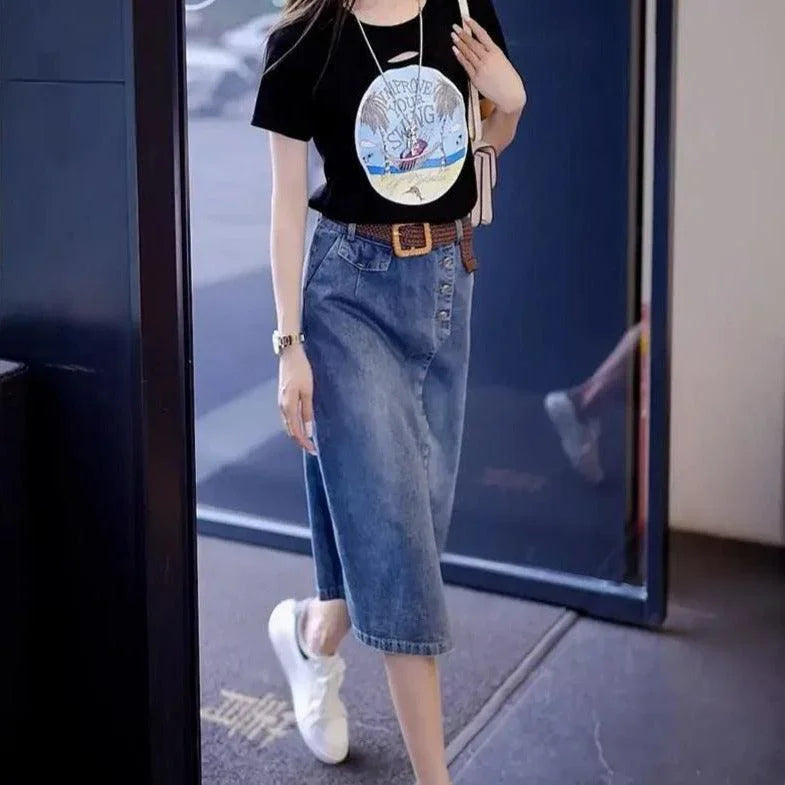 Shorts Saia Chérie™ com Dupla Camada Jeans / A peça de roupa mais exclusiva, sútil e elegante que você já viu!