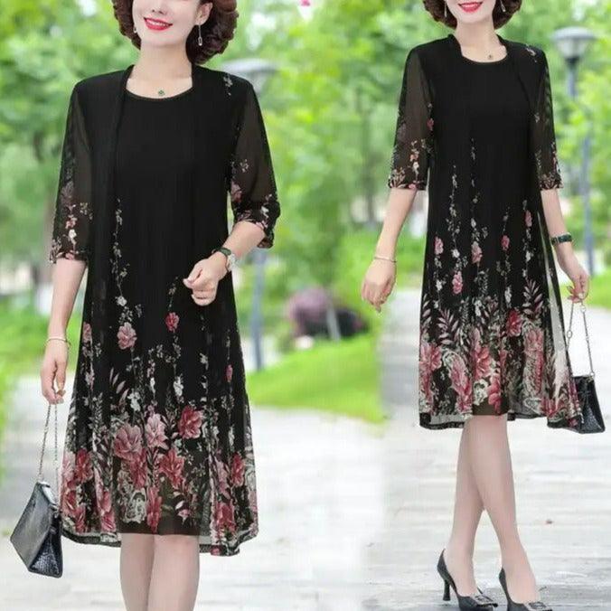 Conjunto SunFlower™ de Vestido + Cardigã / Conforto Igualável Até Nos Dias Mais Quentes!