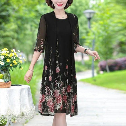 Conjunto SunFlower™ de Vestido + Cardigã / Conforto Igualável Até Nos Dias Mais Quentes!