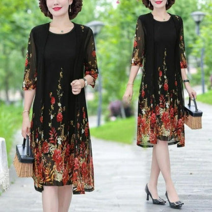 Conjunto SunFlower™ de Vestido + Cardigã / Conforto Igualável Até Nos Dias Mais Quentes!
