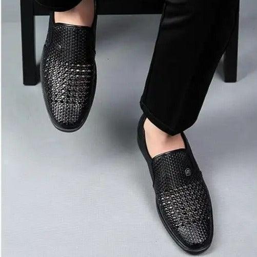 Sapato Social Imperium™ em Couro Texturizado Estilo Pele de Cobra  / Luxo e Conforto para Homens de Sucesso!