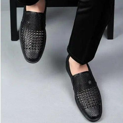 Sapato Social Imperium™ em Couro Texturizado Estilo Pele de Cobra  / Luxo e Conforto para Homens de Sucesso!