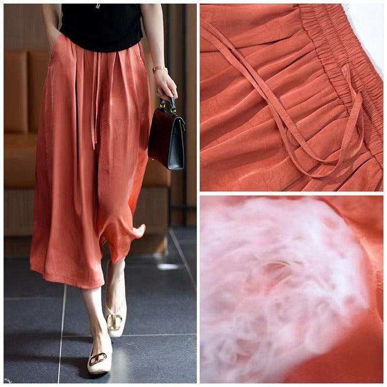 Calça Saia Elloá com Tecido Texturizado em Seda Gelo / A Peça de Roupa Que Deixa Qualquer Mulher Apaixonada!