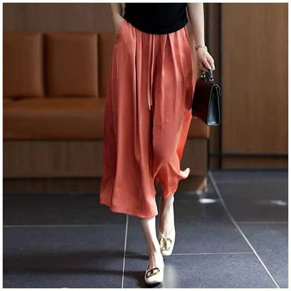 Calça Saia Elloá com Tecido Texturizado em Seda Gelo / A Peça de Roupa Que Deixa Qualquer Mulher Apaixonada!