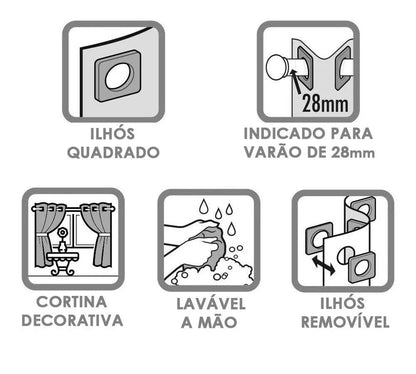 Cortina de Luxo Translúcida com Voil e forro Microfibra / Fino Acabamento perfeita para deixar seus Ambientes Bonitos e Aconchegantes!!!