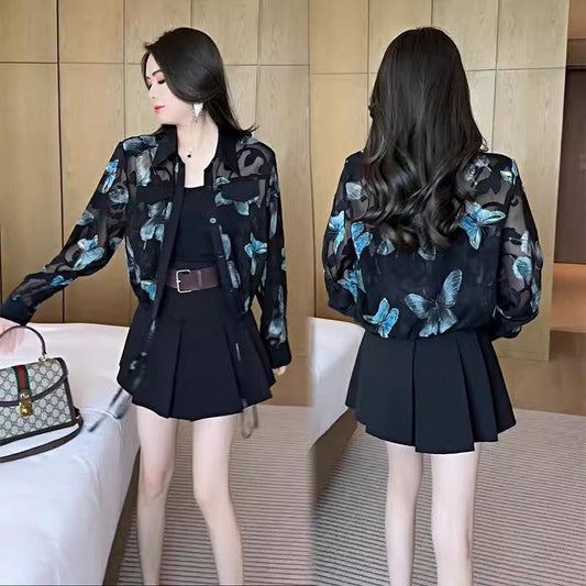 Nova Camisa Papillon Chic™ -  Elegância Distinta em Cada Estampa com o charme Francês do Chiffon!!