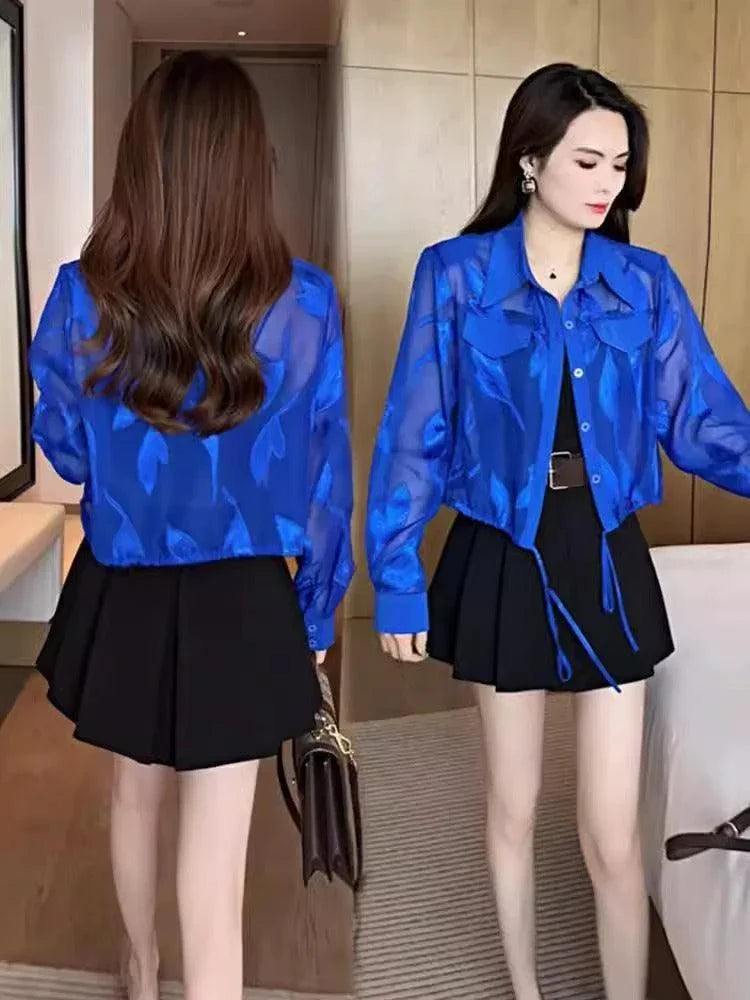 Nova Camisa Papillon Chic™ -  Elegância Distinta em Cada Estampa com o charme Francês do Chiffon!!