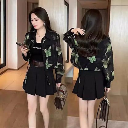 Nova Camisa Papillon Chic™ -  Elegância Distinta em Cada Estampa com o charme Francês do Chiffon!!