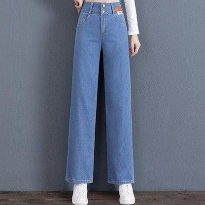 Calça Jeans Lívia™ com Caimento Soltinho e Acabamento Premium / A Calça Oficial da Mulher Moderna e Elegante!!