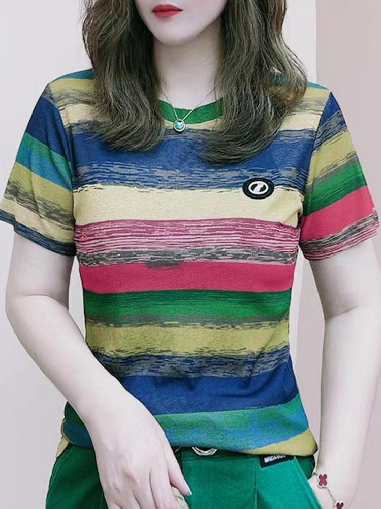 (Promoção Compre 2, Leve 3) Camisetas Soltinhas Carmelinda™ com Cores Vibrantes / Elegância e Conforto para um Verão Radiante!
