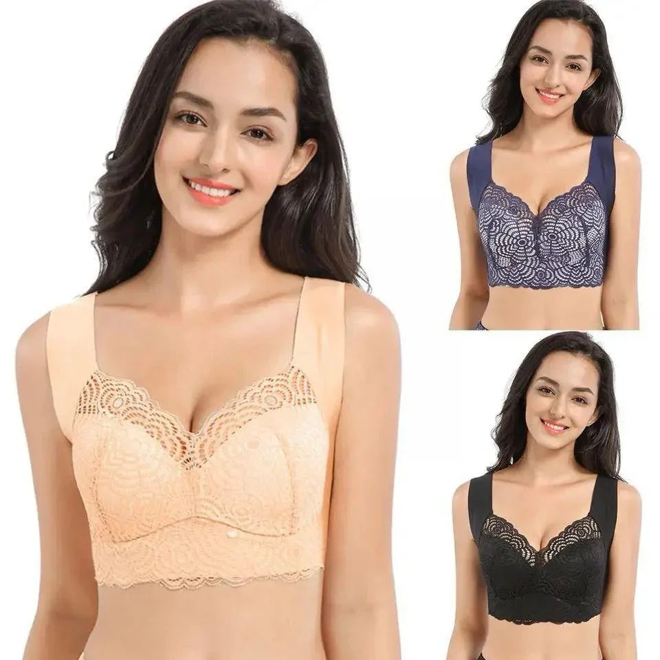 Kit de Sutiãs Modeladores Allure™ em Seda Gelada com Renda  / Os Campeões em Conforto, Beleza e Sensualidade!